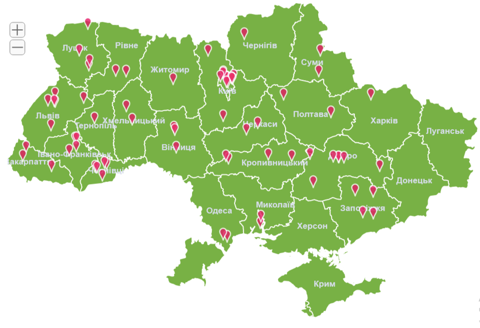 КУСТ створив першу в Україні мапу підтримки жінок - 1 зображення